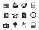 Silhouette Business and office icons - vector icon set