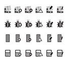 Silhouette 24 Business, office and website icons - vector icon set 2