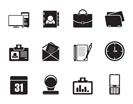 Silhouette Web Applications,Business and Office icons, Universal icons - vector icon set