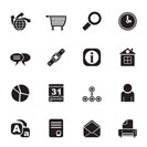 Silhouette Web Site, Internet and computer Icons - vector icon set