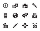 Silhouette Business, office and internet icons - vector icon set