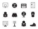 Silhouette Basketball and sport icons - vector Icon Set