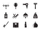 Silhouette Personal care and cosmetics  icons - vector icon set