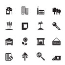 Silhouette Real Estate and building icons - Vector Icon Set