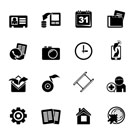 Silhouette Mobile phone menu icons - vector icon set