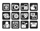 Silhouette Internet, website and  Security Icons - vector icon set