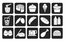 Silhouette Dairy Products - Food and Drink icons - vector icon set