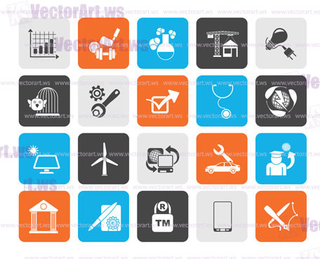 Silhouette Internet and Website Portal icons - vector icon set