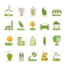 Ecology and nature icons - vector icon set