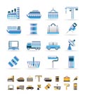 Industry and Business icons - vector icon set. 2 colors included.