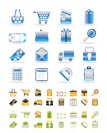 Online shop icons - vector  icon set. 3 Colors included.