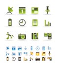Mobile phone performance icons - vector icon set - 3 colors included