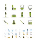 cosmetic and make up icons - vector icon set - 3 colors included