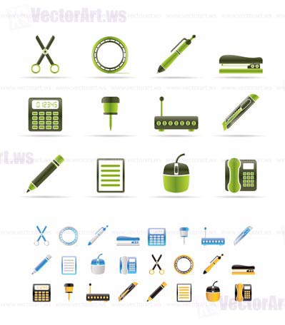 Business and Office icons - vector icon set - 3 colors included