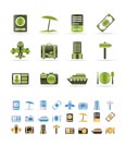 travel, trip and holiday icons - vector icon set  - 3 colors included