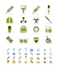 collection of  medical themed icons and warning-signs vector icon set  - 3 colors included