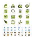 phone  performance, internet and office icons - vector icon set