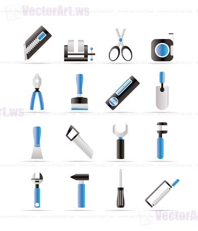 Building and Construction Tools icons - Vector Icon Set