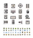 Computer  performance and equipment icons - vector icon set