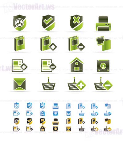 Internet and Website buttons and icons -  Vector icon set