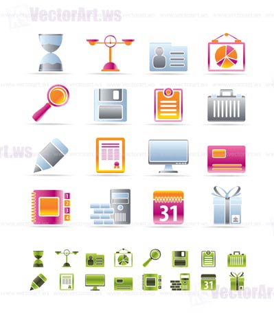 Business and office icons -  vector icon set