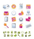 Computer, mobile phone and Internet icons -  Vector Icon Set