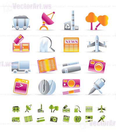 Business and industry icons - Vector Icon set