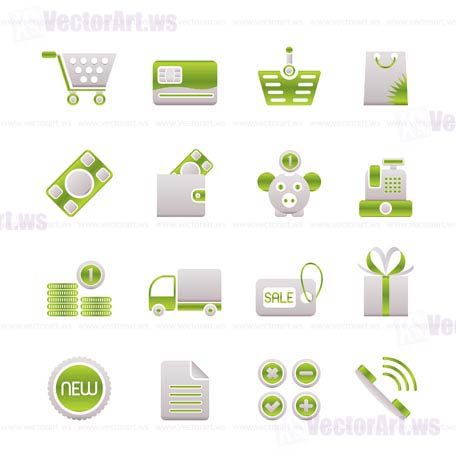 Online shop icons - vector icon set