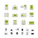 technical, media and electronics icons - vector icon set