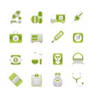 medical, hospital and health care icons - vector icon set