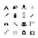 tourism and hiking icons - vector icon set