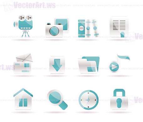 Computer and website icons - vector icon set