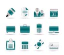 Business and office icons - vector icon set