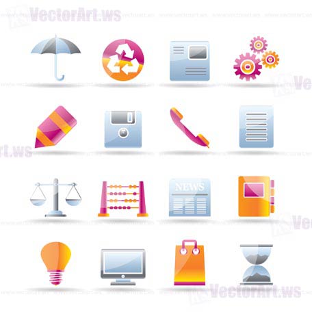 Business and Office internet Icons - Vector icon Set