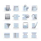 Database and Table Formatting Icons - Vector Icon Set
