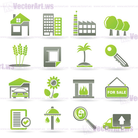 Real Estate and building icons - Vector Icon Set