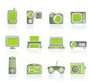 Hi-tech technical equipment icons - vector icon set