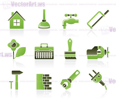 construction and do it yourself icons - vector icon set