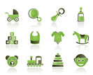 baby and children icons - vector icon set