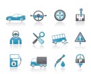 car services and transportation icons - vector icon set