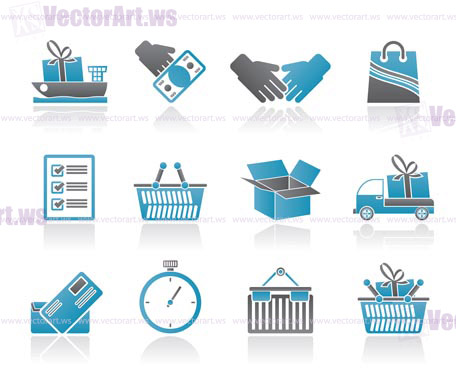 Shipping and logistic icons - vector icon set