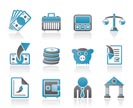 Bank, business and finance icons - vector icon set