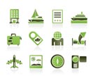 Travel, vacation and holidays icon - vector icon set