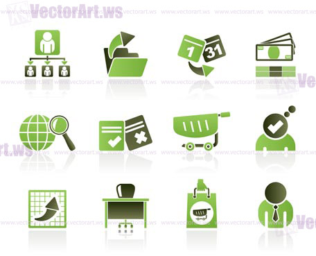 Business,  Management and office icons - vector icon set