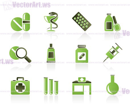 Pharmacy and Medical icons - vector icon set