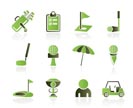 golf and sport icons - vector icon set