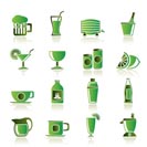 beverages and drink icons - vector  icon set