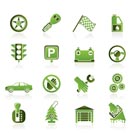 Car and transportation icons - vector icon set