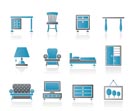 Home Equipment and Furniture icons - vector icon set