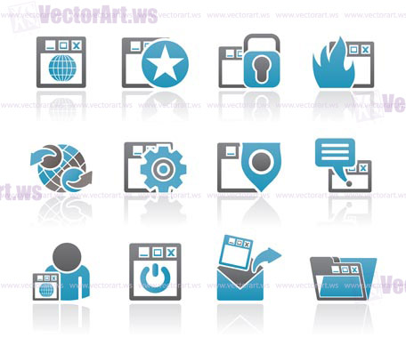 Internet, website and  Security Icons - vector icon set